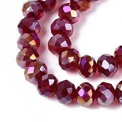 Electroplate Glass Bead Strands&nbsp;EGLA-J047-6x4mm-AB07