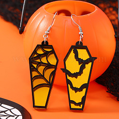 Halloween Coffin Acrylic Dangle Earrings&nbsp;FS-WG35652-06