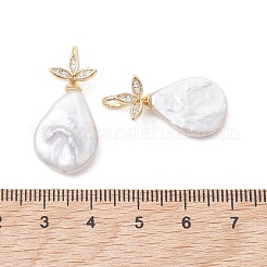 Natural Baroque Keshi Pearl Pendants&nbsp;PALLOY-JF05453