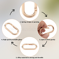 6Pcs 2 Colors Alloy Spring Gate Rings&nbsp;FIND-SP0001-23