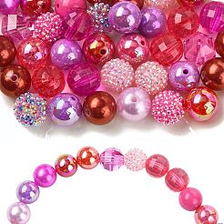 50Pcs 15 Styles Resin Rhinestone & Acrylic Beads Findings Kits&nbsp;DIY-CJ0003-30
