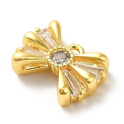 Brass Micro Pave Clear Cubic Zirconia Pendants&nbsp;ZIRC-P113-03G