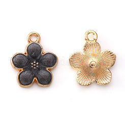 Light Gold Plated Alloy Enamel Pendants&nbsp;ENAM-R136-17D