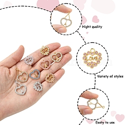 18Pcs 9 Styles Rack Plating Alloy Pendants&nbsp;FIND-FS0003-10