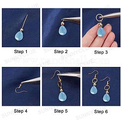 DIY Mixed Stone Earring Making Kit&nbsp;STAS-SC0017-43
