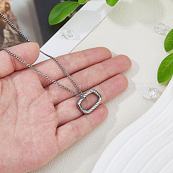 304 Stainless Steel Curb Chain Necklaces&nbsp;NJEW-HS00009