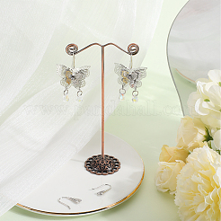 Anti-Tarnish 2 Pairs Rhodium Plated 925 Sterling Silver Earring Hooks&nbsp;STER-BBC0006-70