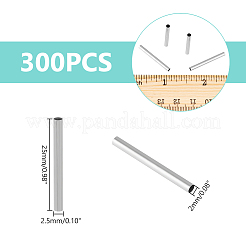 300Pcs 304 Stainless Steel Tube Beads&nbsp;STAS-UN0056-59