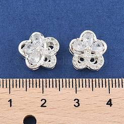 Rack Plating Brass Micro Pave Cubic Zirconia Beads&nbsp;KK-F879-12S