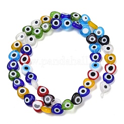 Handmade Evil Eye Lampwork Beads Strands&nbsp;LAMP-G166-05A-02