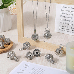 12Pcs 6 Styles Brass Cage Pendants&nbsp;KK-SC0004-28