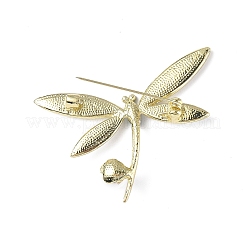 Rhinestonoe Dragonfly with Plastic Imitation Pearl Brooch Pin&nbsp;X-JEWB-I020-02LG