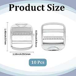 10Pcs Rectangle Alloy Buckles&nbsp;FIND-CY0002-23P