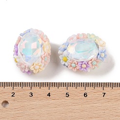 Handmade Luminous Polymer Clay Rhinestone Beads&nbsp;CLAY-H003-05