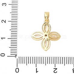Brass Micro Pave Cubic Zirconia Pendants&nbsp;KK-D357-14B-G