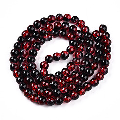 Transparent Crackle Glass Bead Strands&nbsp;X-GLAA-T025-8mm-02G