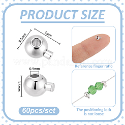 60Pcs Brass Crimp Beads&nbsp;KK-PH0015-13P