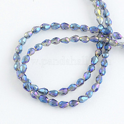 Electroplated Glass Bead Strands&nbsp;EGLA-R147-02