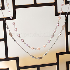 2 Strands Electroplated Shell Pearl Beads Strands&nbsp;PEAR-NB0001-96