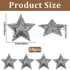 20Pcs Iron Star Ornaments&nbsp;AJEW-GF0012-61A