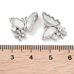 Brass Micro Pave Cubic Zirconia Pendants&nbsp;KK-C051-36P