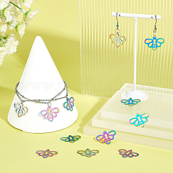20Pcs Ion Plating(IP) 201 Stainless Steel Pendants&nbsp;STAS-DC0007-10