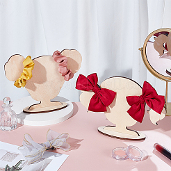 2 Bags 2 Styles Cute Girl Shaped Wood Hair Clip Holders&nbsp;ODIS-GA0001-74