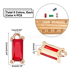 32Pcs 8 Colors Transparent Glass Charms&nbsp;GLAA-PH0001-22