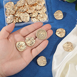 30Pcs 1-Hole Alloy Shank Buttons&nbsp;BUTT-CA0001-68