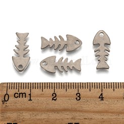 Tarnish Resistant Fishbone 201 Stainless Steel Pendants&nbsp;STAS-R071-19