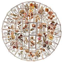 50Pcs Flower PET Stickers&nbsp;STIC-T0001-16