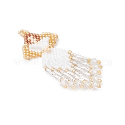 Glass Seed Beaded Angel Pendants&nbsp;PALLOY-MZ0089296-02