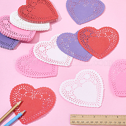 400Pcs 4 Colors Heart Lace Greaseproof Wrapping Paper&nbsp;FIND-SP0005-47