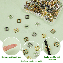 240Pcs 4 Colors Alloy Slider Buckles&nbsp;DIY-FG0004-81