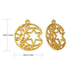 Zinc Alloy Open Back Bezel Pendants&nbsp;PALLOY-E564-19G