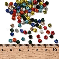10Colors Rhinestone Clay Pave Beads&nbsp;RB-WH0005-013A