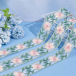 5 Yards Chinese Style Embroidery Organza Ribbons&nbsp;OCOR-FG0002-18