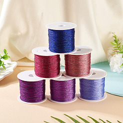 6 Rolls 6 Colors 6-Ply Polyester Metallic Thread&nbsp;OCOR-TA0003-11C