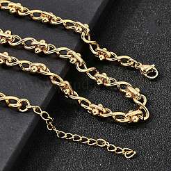304 Stainless Steel Oval Infinity Link Chain Necklaces for Women Men&nbsp;NJEW-K249-20B-G