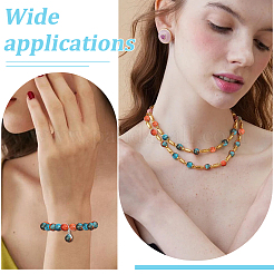 2 Strands Synthetic Ocean White Jade Round Beads Strands&nbsp;G-ME0001-30