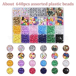 DIY Barrel Plastic & Acrylic Beads & Polymer Clay Bracelets Making Kits&nbsp;DIY-YW0011-44