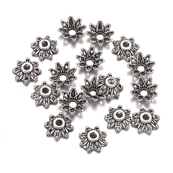 Flower Tibetan Silver Bead Caps&nbsp;X-A475