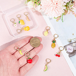 10Pcs Fruits Alloy Enamel & Brass Handmade Lampwork Shoe CHarms&nbsp;HJEW-DR00288