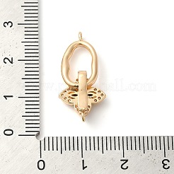 Brass Micro Pave Cubic Zirconia Fold Over Clasps&nbsp;KK-G503-26G