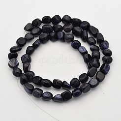 Synthetic Blue Goldstone Bead Strands&nbsp;G-P070-55