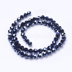 Electroplate Glass Beads Strand&nbsp;LS-EGLA-J042-6mm-F01
