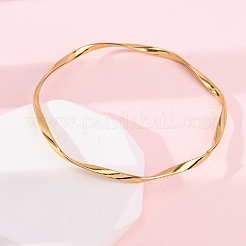 3Pcs 3 Colors 304 Stainless Steel Twisted Bangles Sets for Women&nbsp;BJEW-L610-27M