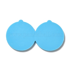 DIY Flat Round with Sun & Moon Pendant Silicone Molds&nbsp;DIY-I099-27