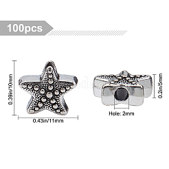 100Pcs DIY Starfish Bead Stretch Bracelets Making Kits&nbsp;DIY-SC0014-95AS