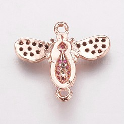Brass Cubic Zirconia Links&nbsp;ZIRC-K070-03-D01